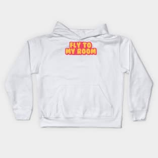 BTS song fly to my room typography Kids Hoodie